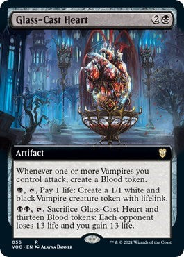 Glass-Cast Heart (Extended Art) - Commander: Innistrad: Crimson Vow - 56