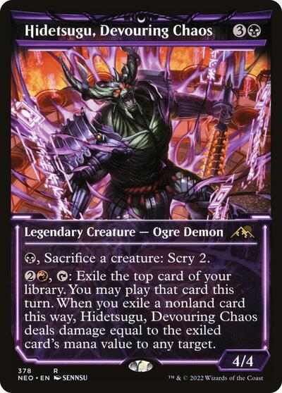 Hidetsugu, Devouring Chaos (Showcase) - Kamigawa: Neon Dynasty - 378