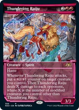 Thundering Raiju (Showcase) - Kamigawa: Neon Dynasty - 389 - Normal