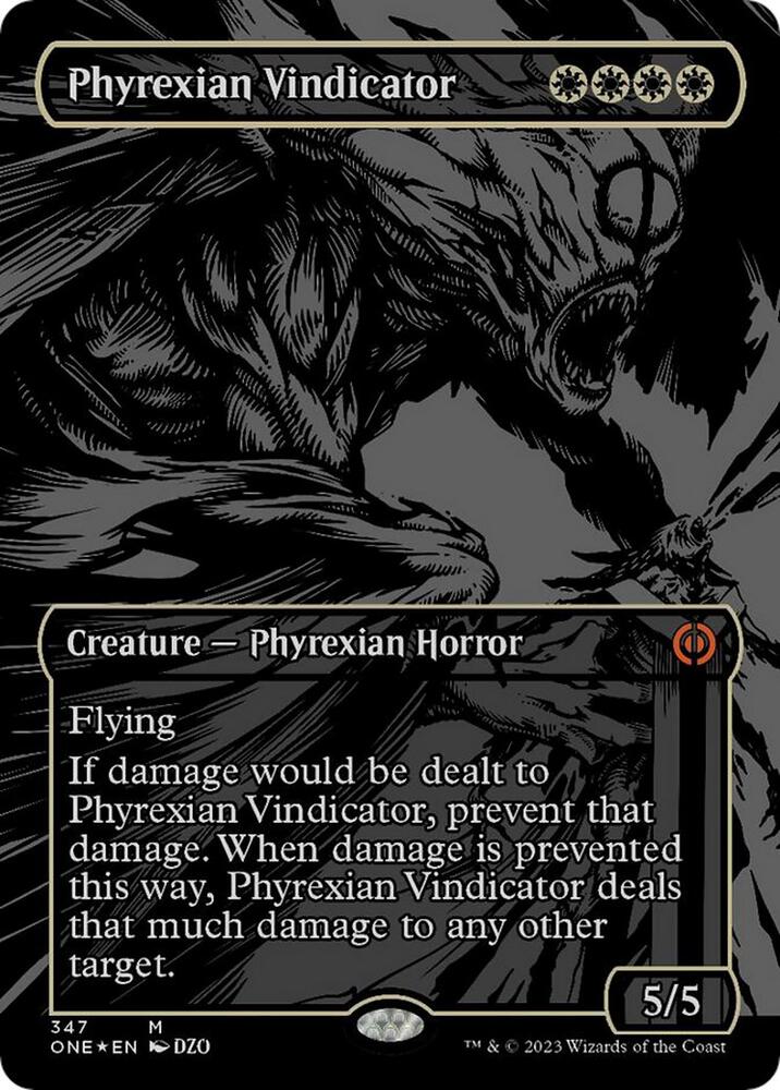 Phyrexian Vindicator (Oil Slick Raised Foil) - Phyrexia: All Will Be One - 347 - Foil