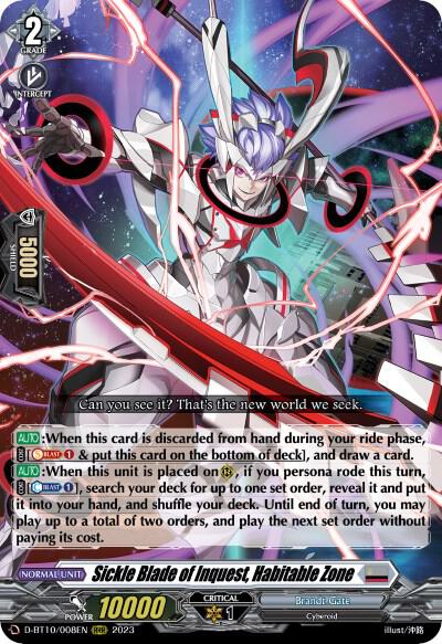 Sickle Blade of Inquest, Habitable Zone (RRR)