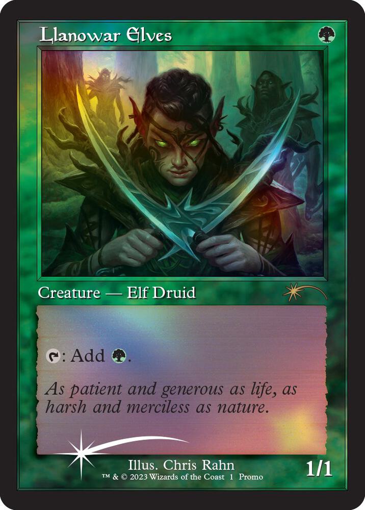 Llanowar Elves (Retro Frame) - Media Promos - 1 - Foil