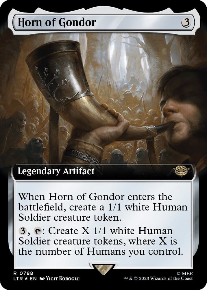 Horn of Gondor (Extended Art) (Surge Foil) - Universes Beyond: The Lord of the Rings: Tales of Middle-earth - 788 - Foil