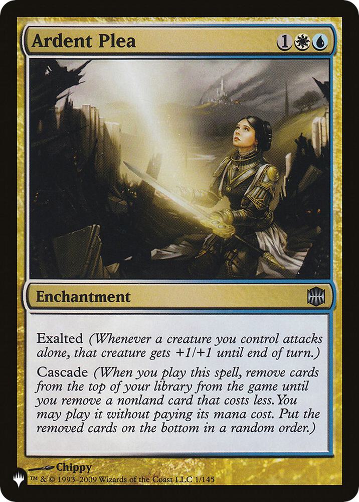 Ardent Plea - The List Reprints - 1/145 - Normal