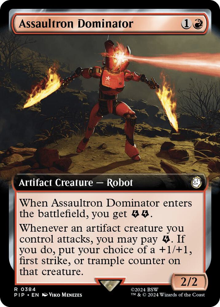 Assaultron Dominator (Extended Art) - Universes Beyond: Fallout - 384 - Foil