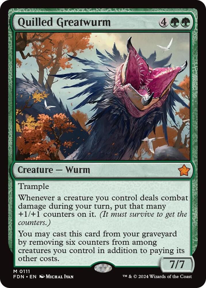 Quilled Greatwurm - Foundations - 111 - Foil