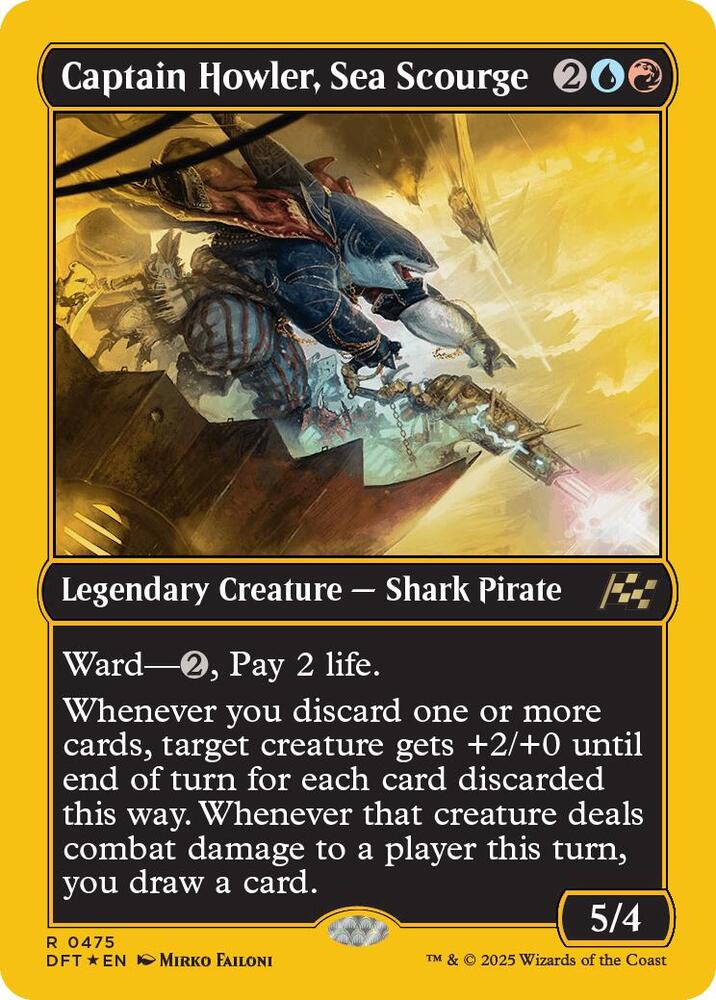 Captain Howler, Sea Scourge (First-Place Foil) - Aetherdrift - 475 - Foil
