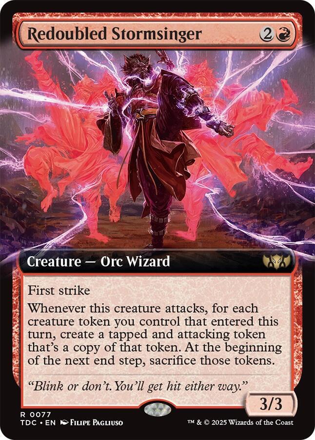 Redoubled Stormsinger (Extended Art) - Commander: Tarkir: Dragonstorm - 77 - Normal