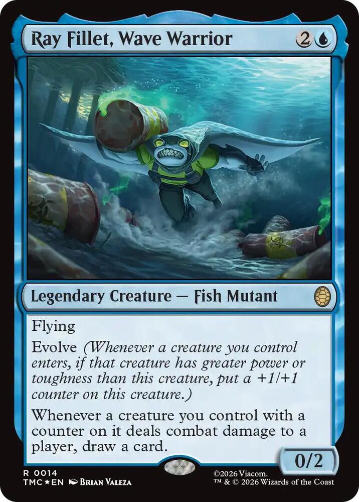 Ray Fillet, Wave Warrior (Surge Foil) - Commander: Teenage Mutant Ninja Turtles - 14 - Foil