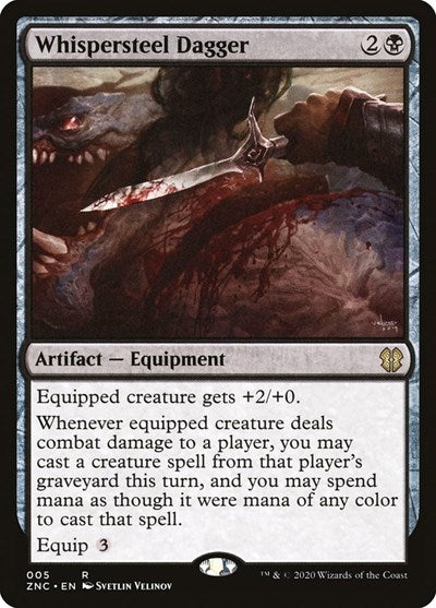 Whispersteel Dagger - Commander: Zendikar Rising - 5 - Normal