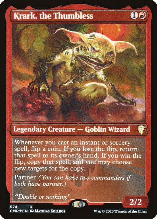 Krark, the Thumbless (Foil Etched) - Commander Legends - 574 - Foil