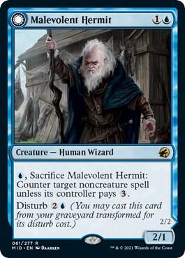 Malevolent Hermit - Innistrad: Midnight Hunt - 61 - Normal