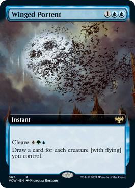 Winged Portent (Extended Art) - Innistrad: Crimson Vow - 365 - Foil
