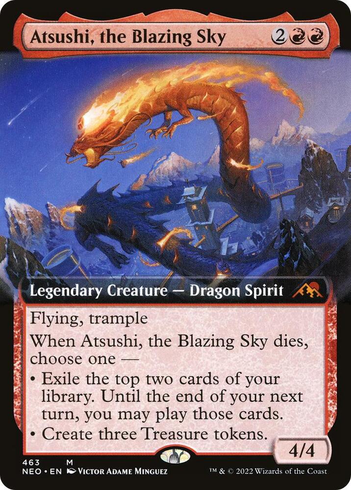 Atsushi, the Blazing Sky (Extended Art) - Kamigawa: Neon Dynasty - 463 - Normal