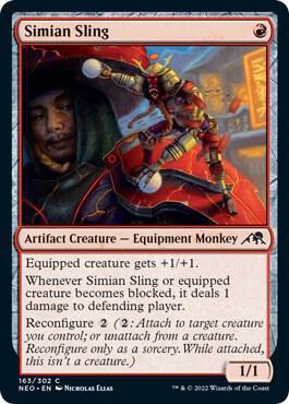 Simian Sling - Kamigawa: Neon Dynasty - 163 - Foil