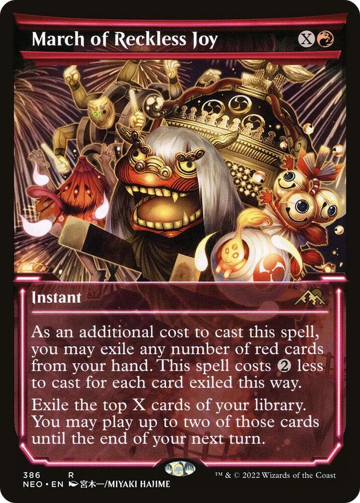 March of Reckless Joy (Showcase) - Kamigawa: Neon Dynasty - 386 - Foil