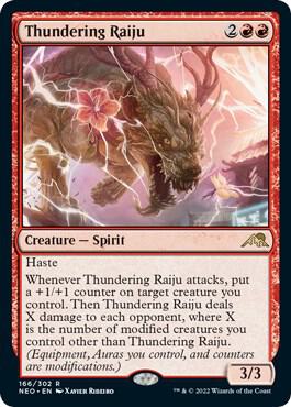 Thundering Raiju - Kamigawa: Neon Dynasty - 166 - Normal