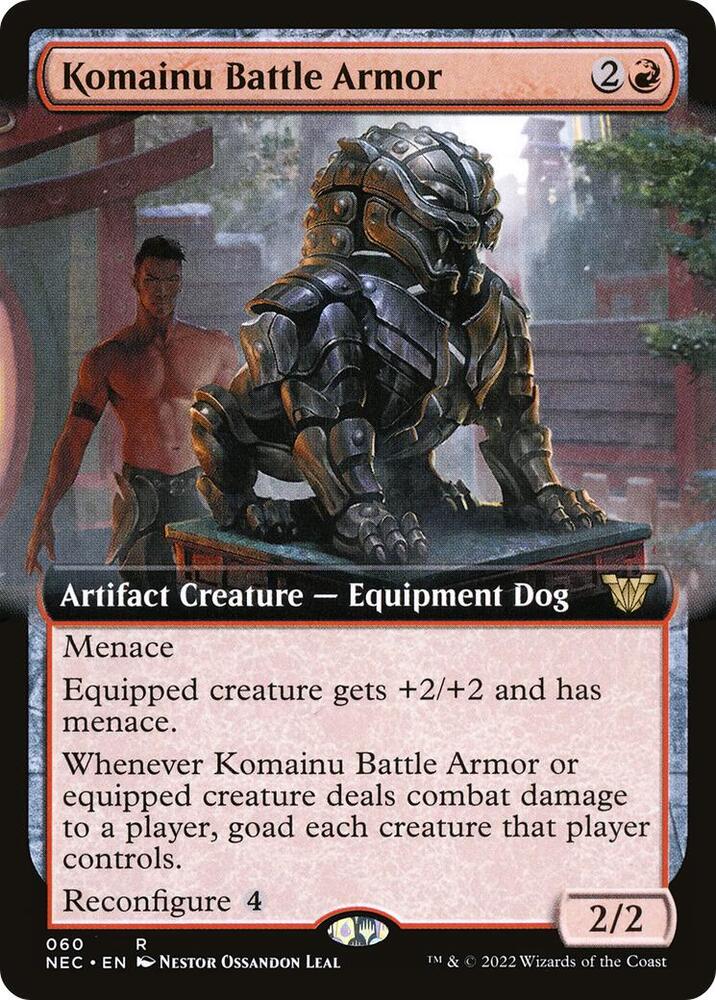 Komainu Battle Armor (Extended Art) - Commander: Kamigawa: Neon Dynasty - 60 - Normal