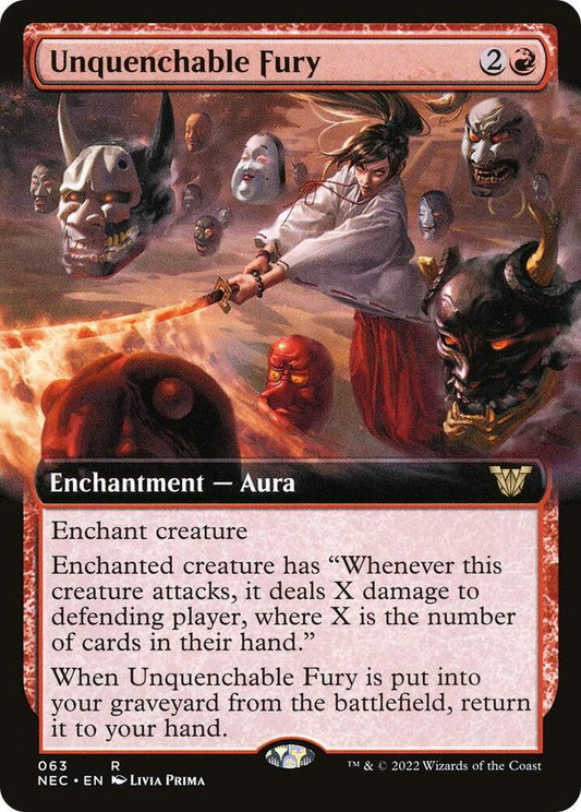 Unquenchable Fury (Extended Art) - Commander: Kamigawa: Neon Dynasty - 63 - Normal