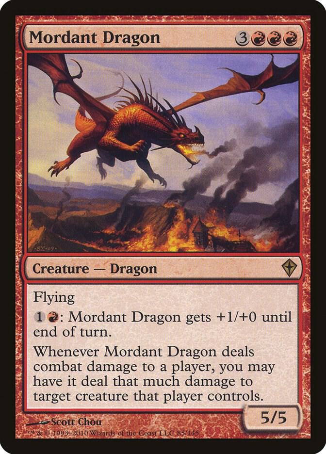 Mordant Dragon - Worldwake - 85 - Foil