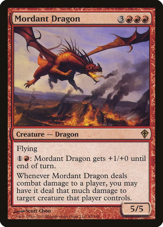 Mordant Dragon - Worldwake - 85 - Foil