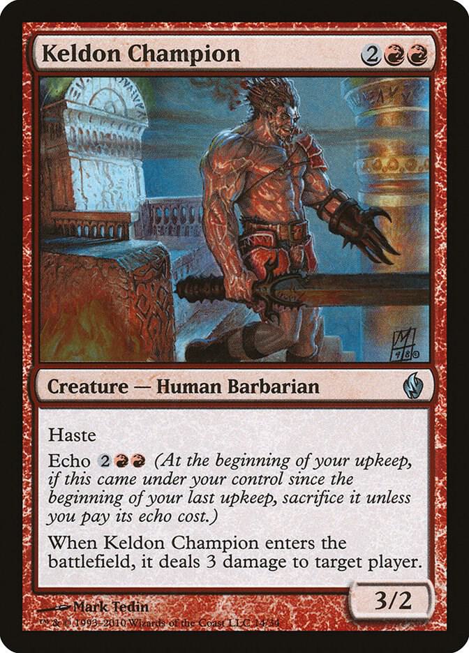 Keldon Champion - Premium Deck Series: Fire and Lightning - 14 - Foil