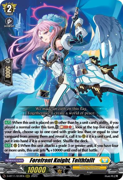 Forefront Knight, Teithfallt (RRR)