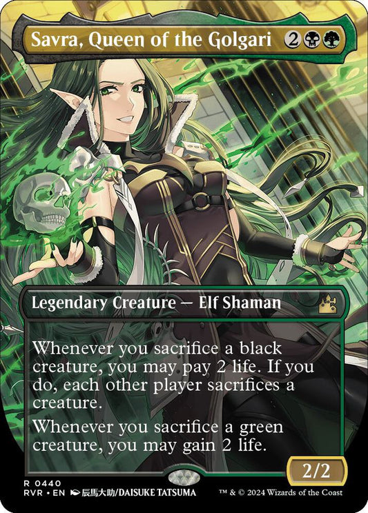 Savra, Queen of the Golgari (Anime Borderless) - Ravnica Remastered - 440 - Normal