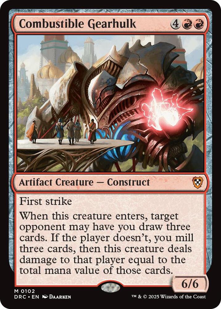 Combustible Gearhulk - Commander: Aetherdrift - 102 - Normal