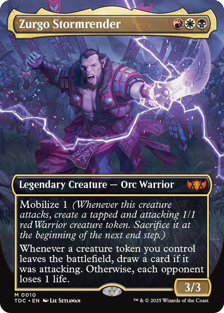 Zurgo Stormrender (Borderless) - Commander: Tarkir: Dragonstorm - 10 - Foil