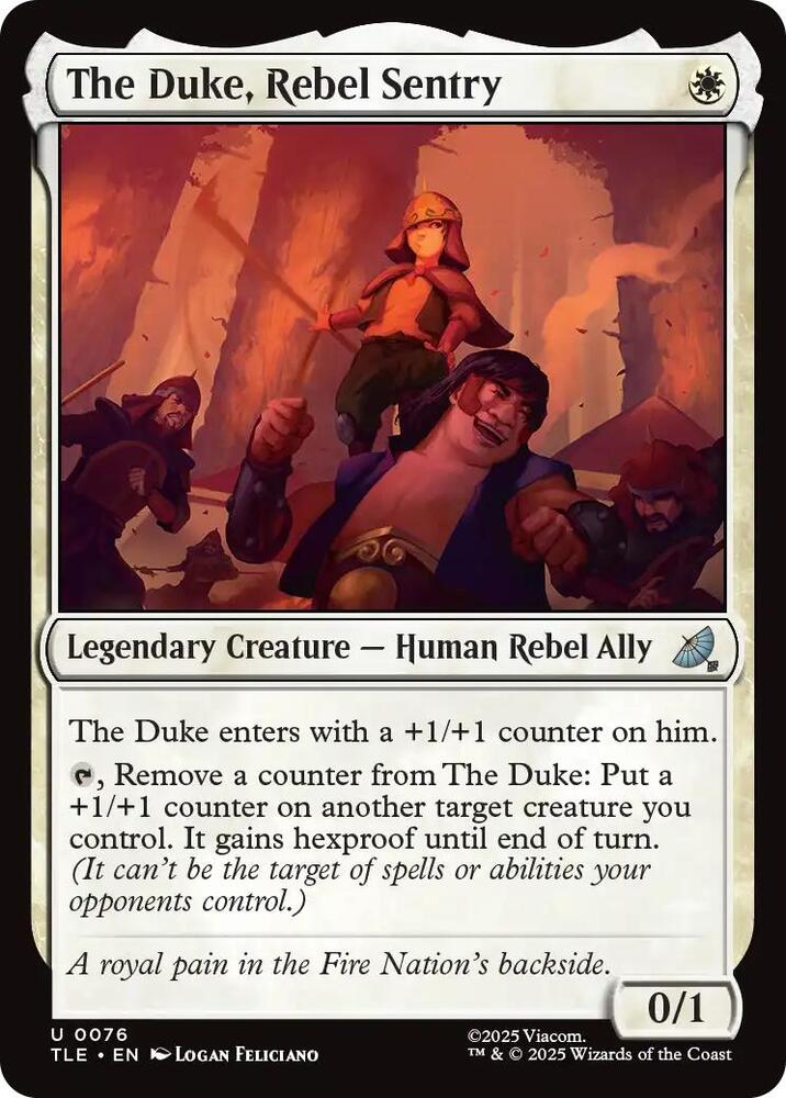 The Duke, Rebel Sentry - Avatar: The Last Airbender: Eternal-Legal - 76 - Foil