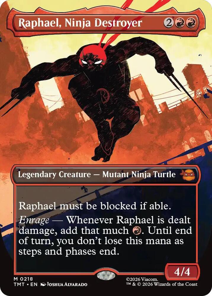 Raphael, Ninja Destroyer (Borderless) - Teenage Mutant Ninja Turtles - 218 - Foil